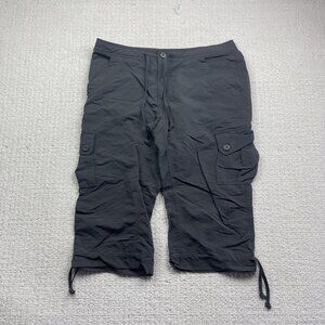 Y2K The North Face Cargo Capri Pants Womens 16 Outdoor Hiking Utility Pockets